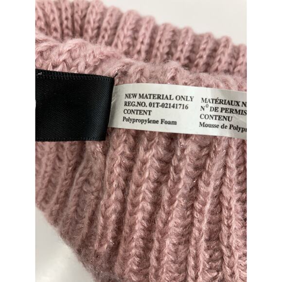 Victoria’s Secret Pink Faux Fur Puff Ball Beanie With Rhinestone Star Detail - Picture 8 of 8